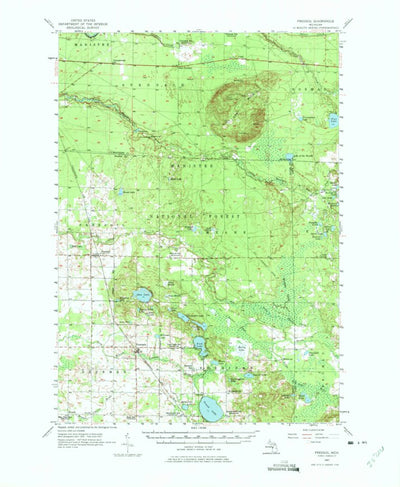 United States Geological Survey Freesoil, MI (1957, 62500-Scale) digital map