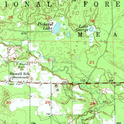 United States Geological Survey Freesoil, MI (1957, 62500-Scale) digital map