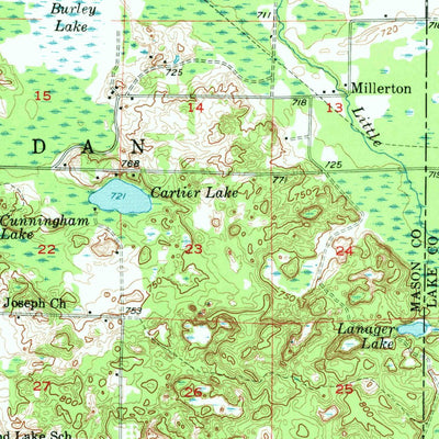 United States Geological Survey Freesoil, MI (1957, 62500-Scale) digital map