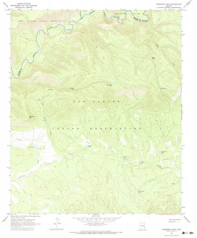 United States Geological Survey Freezeout Mountain, AZ (1967, 24000-Scale) digital map
