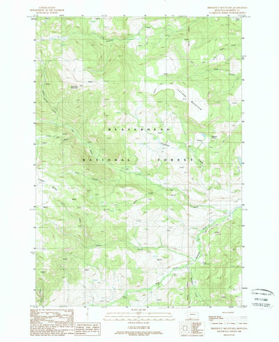 United States Geological Survey Freezeout Mountain, MT (1988, 24000-Scale) digital map