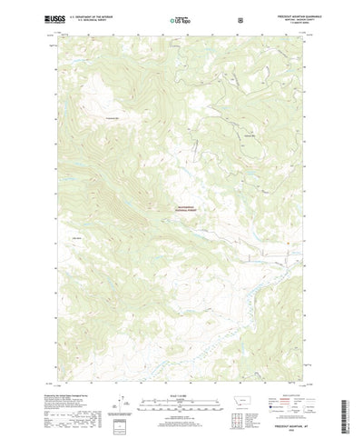 United States Geological Survey Freezeout Mountain, MT (2020, 24000-Scale) digital map