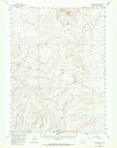 United States Geological Survey Freighter Gap, WY (1958, 62500-Scale) digital map