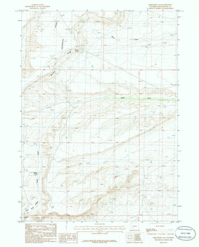 United States Geological Survey Freighter Gap, WY (1986, 24000-Scale) digital map