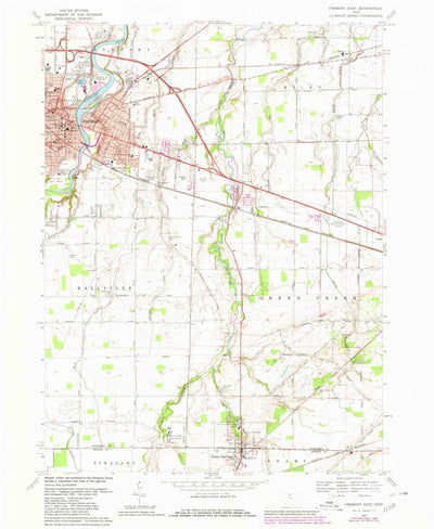 United States Geological Survey Fremont East, OH (1969, 24000-Scale) digital map