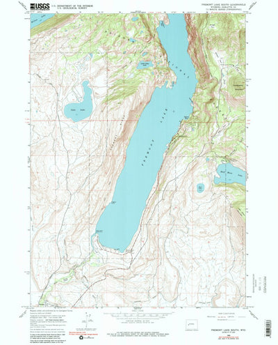 United States Geological Survey Fremont Lake South, WY (1964, 24000-Scale) digital map