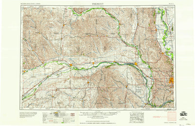 United States Geological Survey Fremont, NE-IA (1958, 250000-Scale) digital map