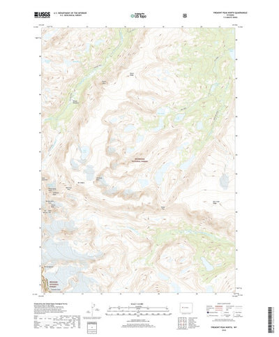 United States Geological Survey Fremont Peak North, WY (2018, 24000-Scale) digital map