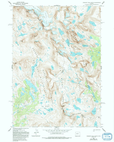 United States Geological Survey Fremont Peak South, WY (1968, 24000-Scale) digital map