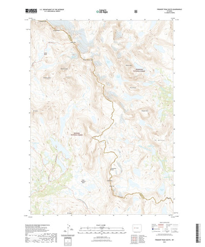 United States Geological Survey Fremont Peak South, WY (2021, 24000-Scale) digital map