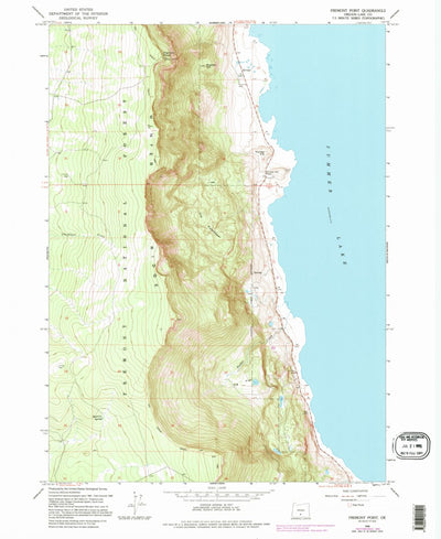 United States Geological Survey Fremont Point, OR (1966, 24000-Scale) digital map