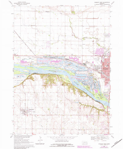 United States Geological Survey Fremont West, NE (1968, 24000-Scale) digital map