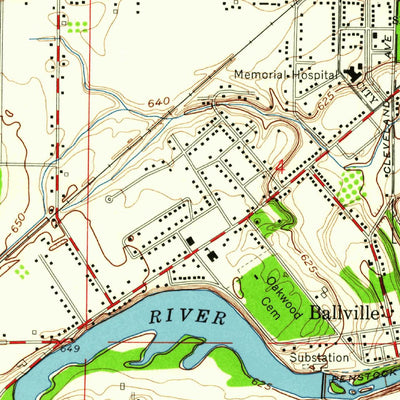 United States Geological Survey Fremont West, OH (1958, 24000-Scale) digital map