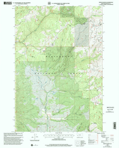 United States Geological Survey French Basin, MT (1998, 24000-Scale) digital map