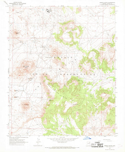 United States Geological Survey French Butte, AZ (1967, 24000-Scale) digital map