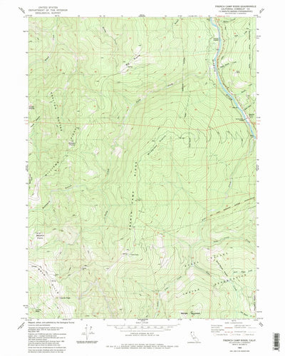 United States Geological Survey French Camp Ridge, CA (1983, 24000-Scale) digital map