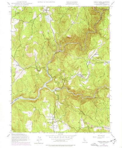 United States Geological Survey French Corral, CA (1948, 24000-Scale) digital map
