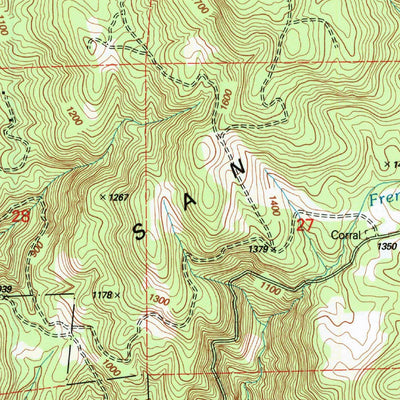 United States Geological Survey French Corral, CA (2000, 24000-Scale) digital map