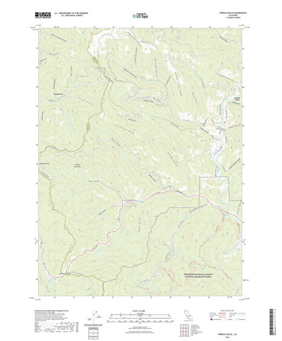 United States Geological Survey French Gulch, CA (2022, 24000-Scale) digital map