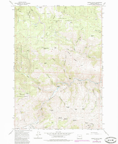 United States Geological Survey French Gulch, OR (1967, 24000-Scale) digital map
