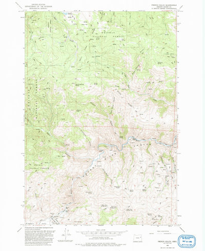 United States Geological Survey French Gulch, OR (1992, 24000-Scale) digital map