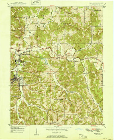 United States Geological Survey French Lick, IN (1951, 24000-Scale) digital map
