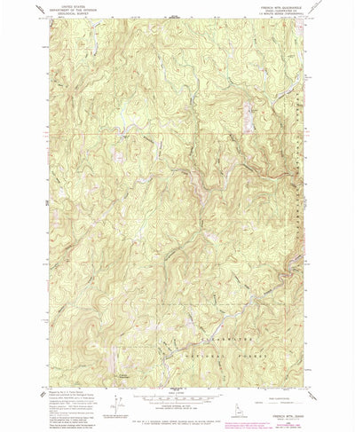 United States Geological Survey French Mountain, ID (1965, 24000-Scale) digital map