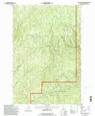 United States Geological Survey French Mountain, ID (1994, 24000-Scale) digital map