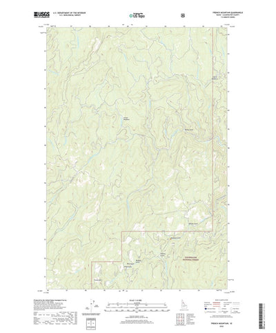 United States Geological Survey French Mountain, ID (2020, 24000-Scale) digital map