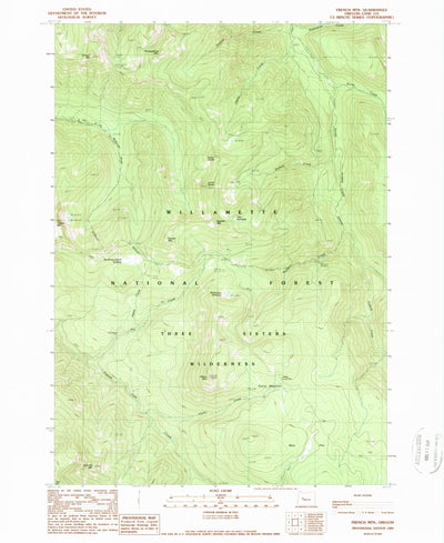 United States Geological Survey French Mountain, OR (1989, 24000-Scale) digital map