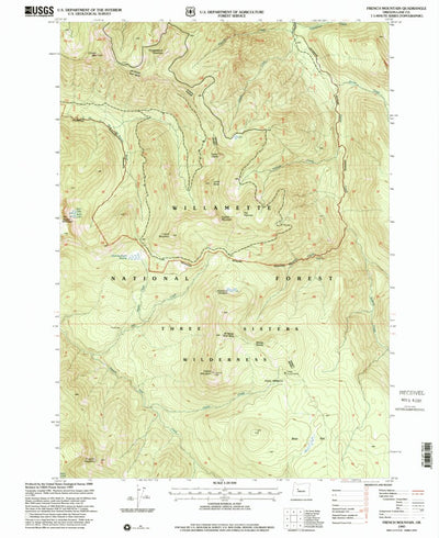 United States Geological Survey French Mountain, OR (1997, 24000-Scale) digital map