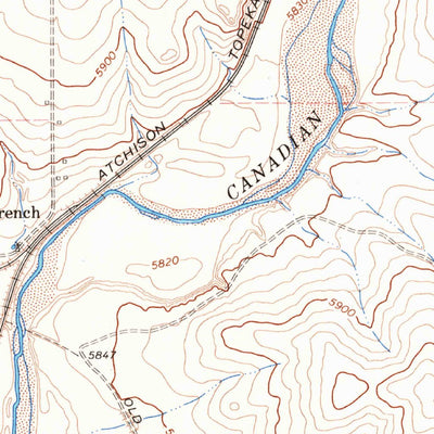 United States Geological Survey French, NM (1965, 24000-Scale) digital map