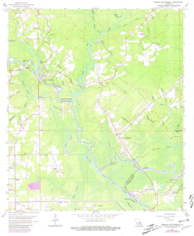 United States Geological Survey French Settlement, LA (1963, 24000-Scale) digital map
