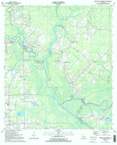 United States Geological Survey French Settlement, LA (1991, 24000-Scale) digital map