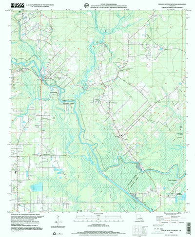 United States Geological Survey French Settlement, LA (1999, 24000-Scale) digital map