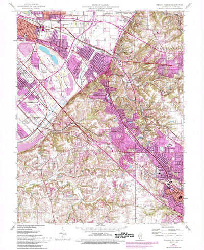 United States Geological Survey French Village, IL (1954, 24000-Scale) digital map