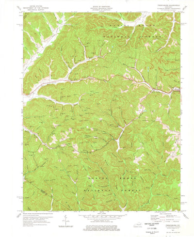 United States Geological Survey Frenchburg, KY (1977, 24000-Scale) digital map