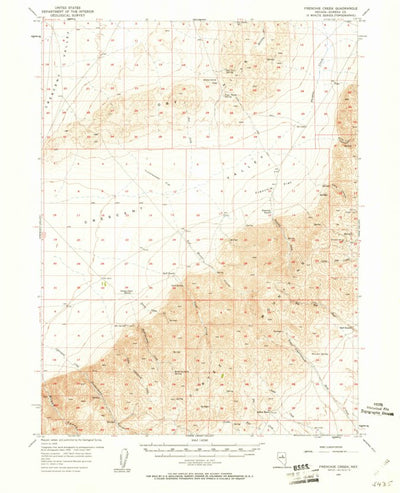 United States Geological Survey Frenchie Creek, NV (1957, 62500-Scale) digital map