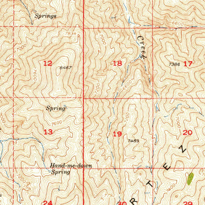 United States Geological Survey Frenchie Creek, NV (1957, 62500-Scale) digital map