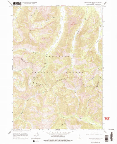 United States Geological Survey Frenchman Creek, ID (1964, 24000-Scale) digital map