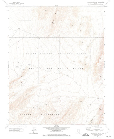 United States Geological Survey Frenchman Lake SE, NV (1973, 24000-Scale) digital map