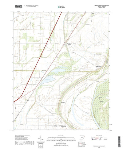 United States Geological Survey Frenchmans Bayou, AR (2020, 24000-Scale) digital map