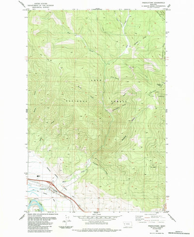 United States Geological Survey Frenchtown, MT (1984, 24000-Scale) digital map