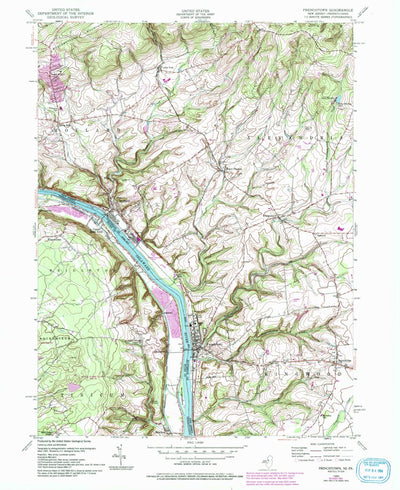 United States Geological Survey Frenchtown, NJ-PA (1955, 24000-Scale) digital map