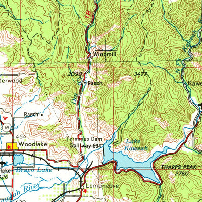 United States Geological Survey Fresno, CA (1962, 250000-Scale) digital map