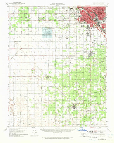 United States Geological Survey Fresno, CA (1963, 62500-Scale) digital map