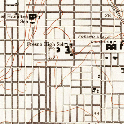 United States Geological Survey Fresno North, CA (1946, 24000-Scale) digital map