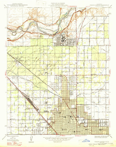 United States Geological Survey Fresno North, CA (1947, 24000-Scale) digital map