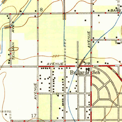 United States Geological Survey Fresno North, CA (1947, 24000-Scale) digital map