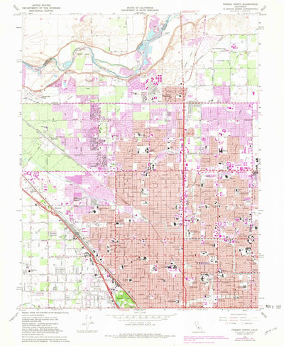 United States Geological Survey Fresno North, CA (1965, 24000-Scale) digital map
